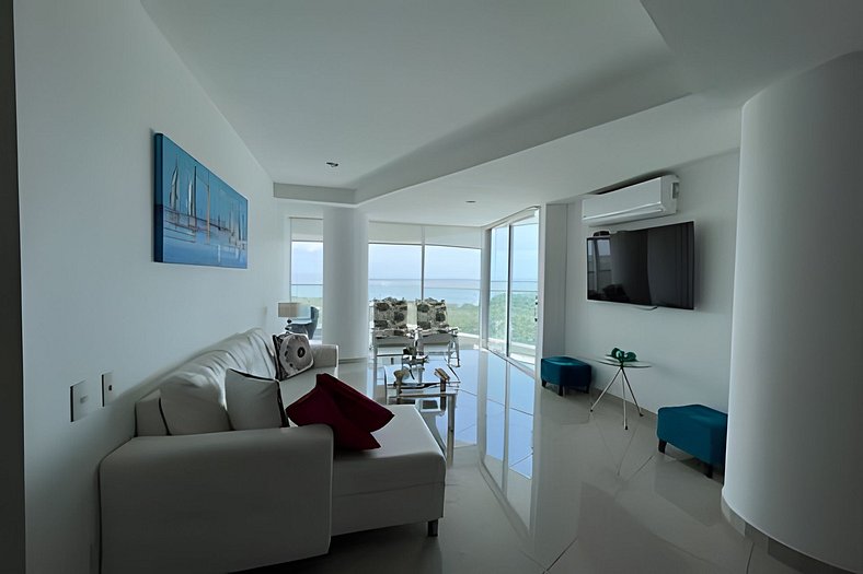 2 bedrooms Morros. Panoramic view and beach exit